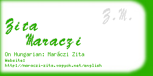 zita maraczi business card