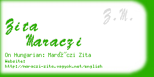 zita maraczi business card